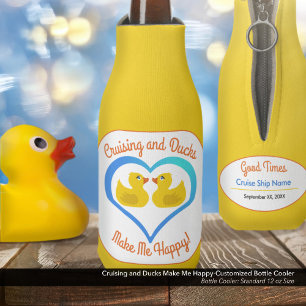 Enfriador De Botellas Cruising and Ducks Make Me Happy-Personalizado