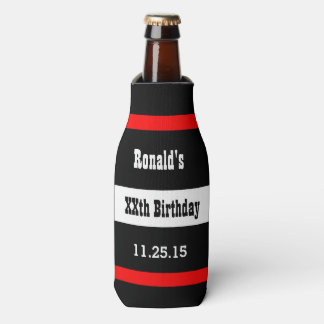 Enfriador De Botellas Cualquier año cumpleaños negro con Personalizado d