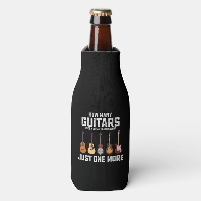 Enfriador De Botellas ¿Cuántas guitarras necesita un guitarrista? (Frente de la botella)