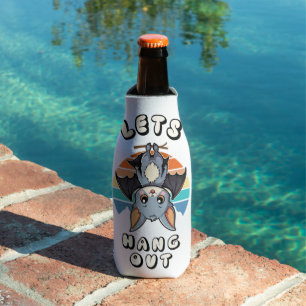 Enfriador De Botellas Cubierta colgada y atardecer retro Vamos a colga