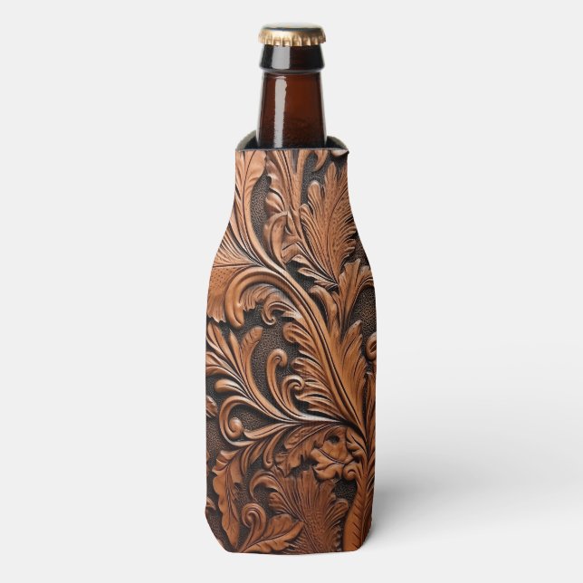 Enfriador De Botellas Cuero esculpido (Frente de la botella)