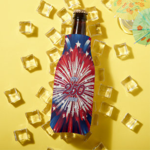 Enfriador De Botellas Cumpleaños 250 de América 1776-2026 Fuegos Artific