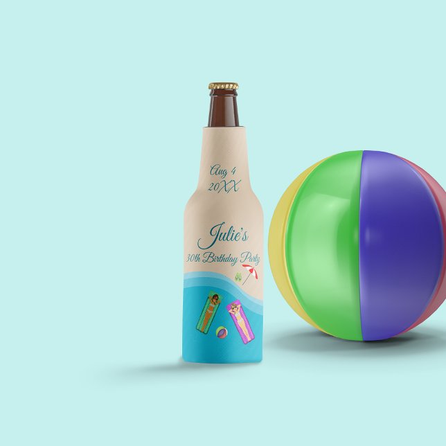 Enfriador De Botellas Cumpleaños de la Playa (Subido por el creador)