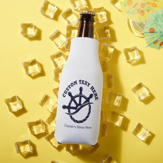 Enfriador De Botellas Custom Captain Boat Nautical Gift (Verano in situ)