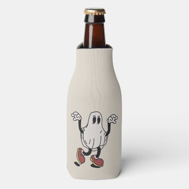 Enfriador De Botellas Cute ghost enjoying (Frente de la botella)