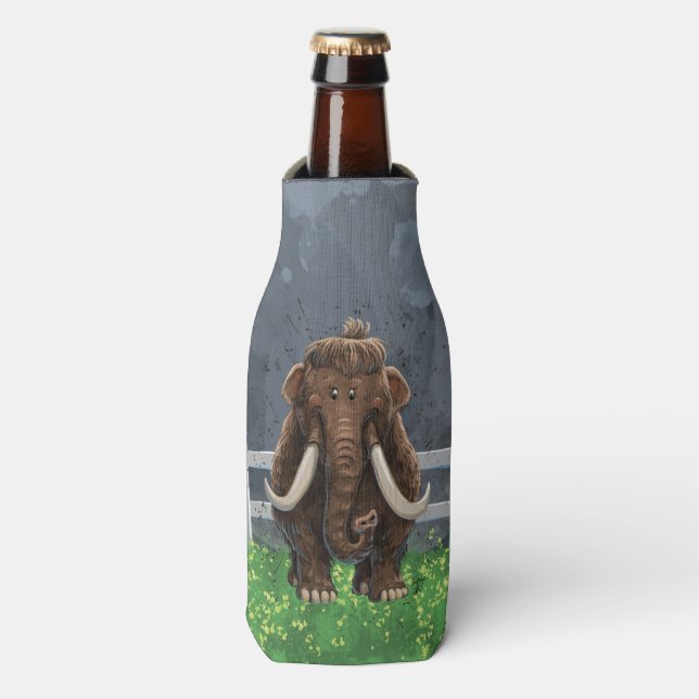 Enfriador De Botellas Cute Mastodon (Frente de la botella)
