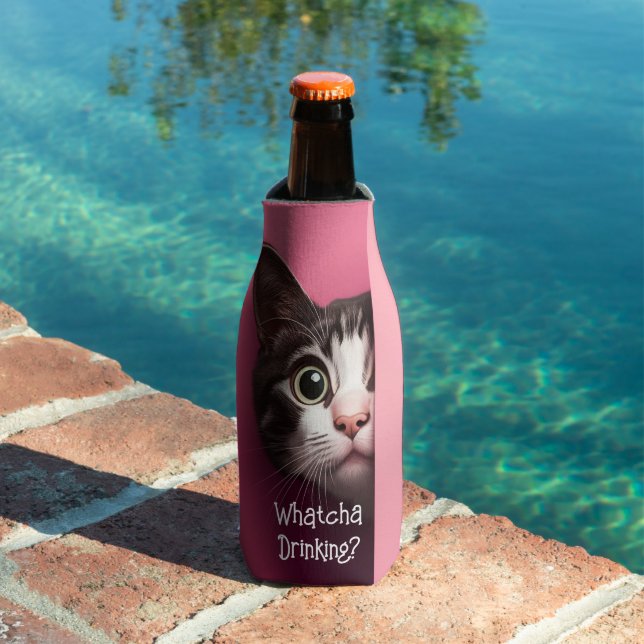 Enfriador De Botellas Cuto Tabby Cat Peeks (Piscina in situ)