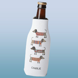 Enfriador De Botellas Dachshund Wiener Dog Personalizado