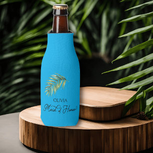 Enfriador De Botellas Dama de Honor de Hoja de Palma en Cualquier Color