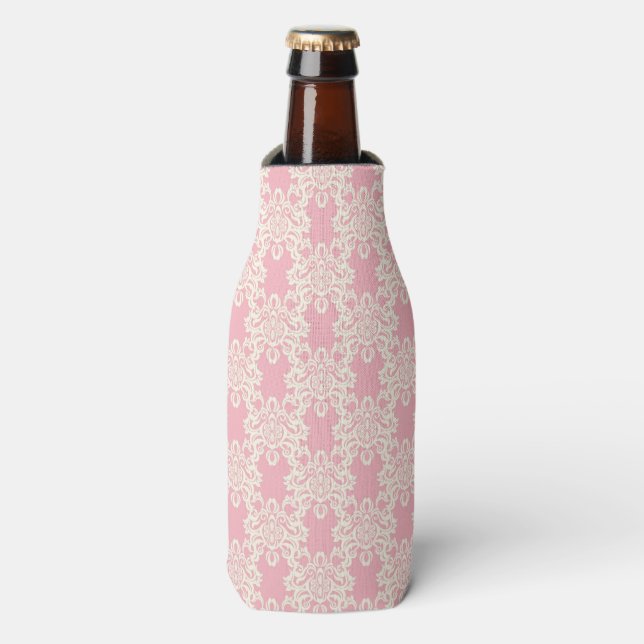Enfriador De Botellas Damasco floral retro (Frente de la botella)