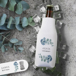 Enfriador De Botellas Decoración de eucalipto para boda personalizada 