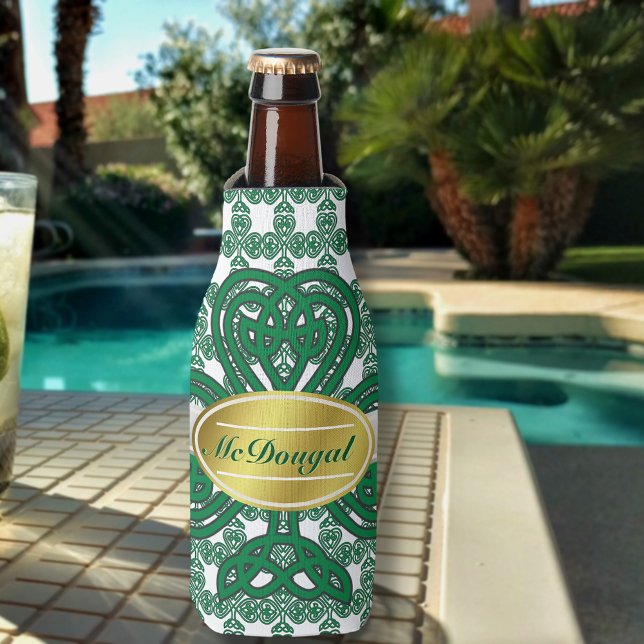 Enfriador De Botellas Desplazamiento Celta Personalizado De Shamrock (Subido por el creador)
