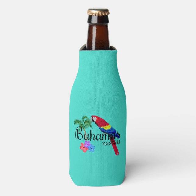 Enfriador De Botellas Destino tropical de Nassau Bahamas (Frente de la botella)