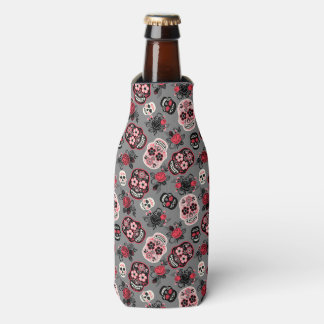 Enfriador De Botellas Día de las Cránulas Azucareras Muertas, gris