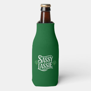 Enfriador De Botellas Día de San Patricio Chica Irlandesa Divertida y Sa