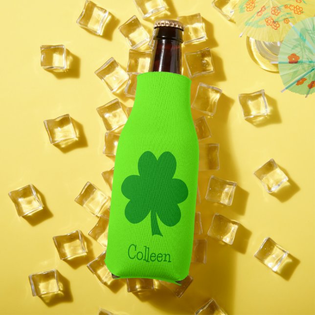 Enfriador De Botellas Día del Shamrock Verde (Verano in situ)