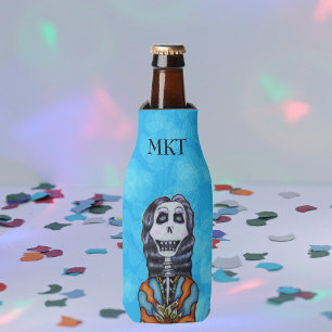 Enfriador De Botellas Día feliz colorido del esqueleto muerto