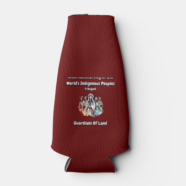 Enfriador De Botellas Día Internacional de los Pueblos Indígenas del Mun (Anverso)