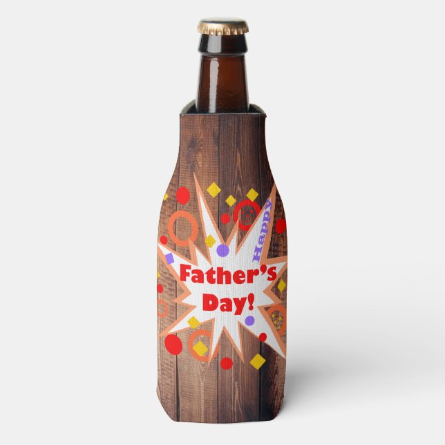 Enfriador De Botellas Día Rústico del Padre (Frente de la botella)