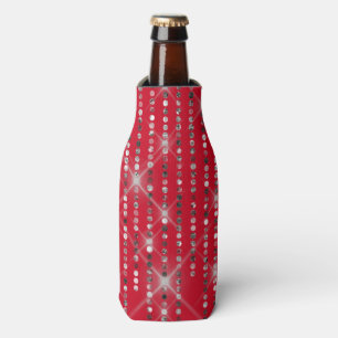Enfriador De Botellas Diamantes espumosos en Refrigerador de bebidas roj