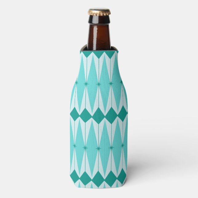 Enfriador De Botellas Diamantes y abrebotellas geométricos de Starbursts (Frente de la botella)