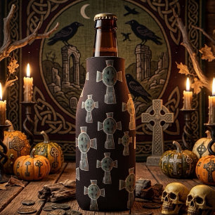 Enfriador De Botellas Dibujo de cruz de lápida de cementerio gótico de H