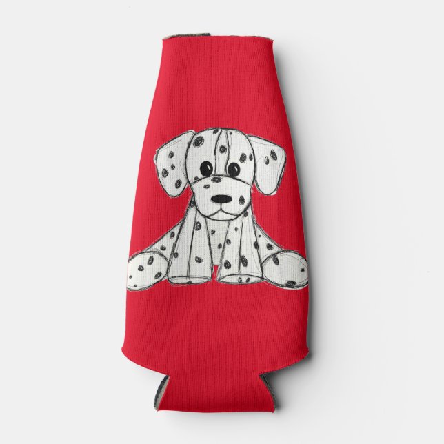 Enfriador De Botellas Dibujo de perros rellenos dálmatas esquema simple  (Anverso)