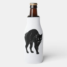 Dibujo de silueta de gato negro de Halloween