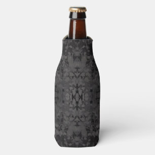 Enfriador De Botellas Diseño de arte gráfico abstracto en negro y gris