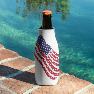 Enfriador De Botellas Diseño de bandera azul roja