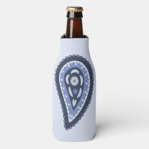 Enfriador De Botellas Diseño de estampado de paisley floral intrincado