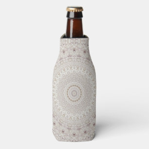 Enfriador De Botellas Diseño de Patrón Mandala Beige y Taupe