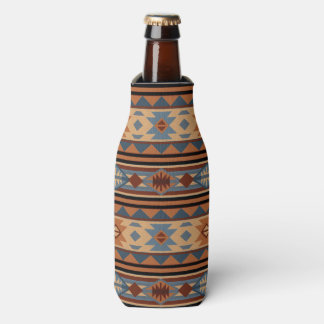 Enfriador De Botellas Diseño del Suroeste Patrón Tribal de Adobe Gray Br