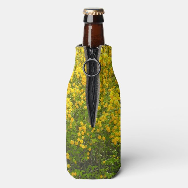 ENFRIADOR DE BOTELLAS DISEÑO FLORAL AMARILLO CLARO (Reverso de la botella)