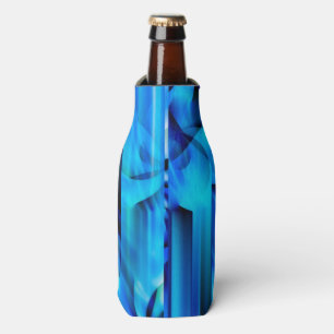 Enfriador De Botellas Diseño gráfico inconsútil - negro azul I