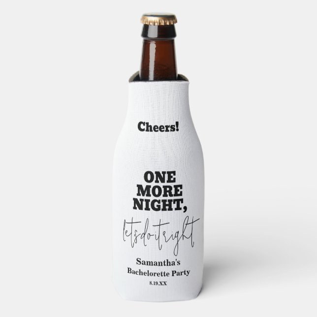 Enfriador De Botellas Divertida Bachelorette (Frente de la botella)