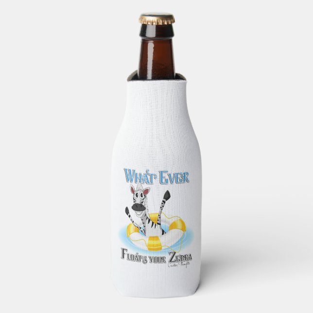 Enfriador De Botellas Divertido lo que te flote la cebra (Frente de la botella)