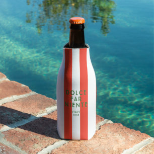 Enfriador De Botellas Dolce Far Niente Italia Red Cabana Stripe Travel