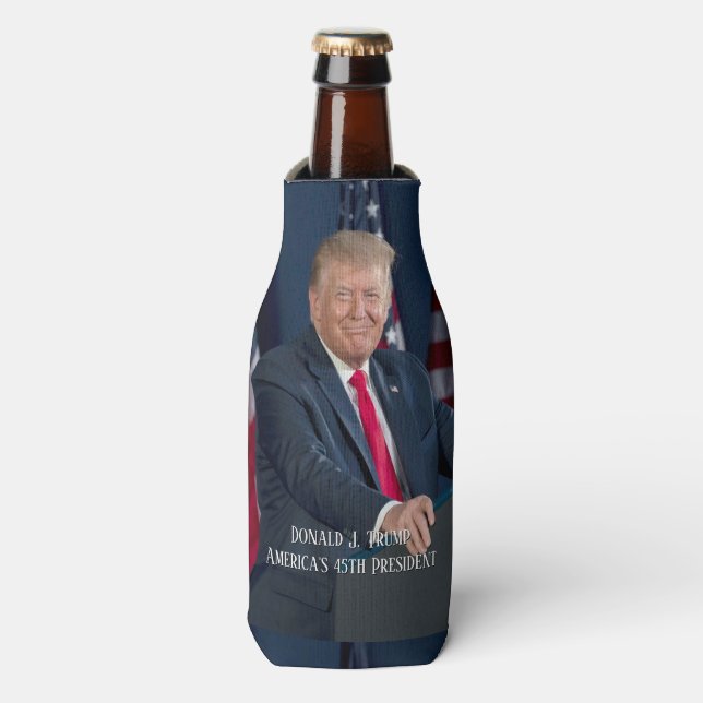 Enfriador De Botellas Donald J. Trump 45º presidente Keepsake (Frente de la botella)