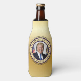 ENFRIADOR DE BOTELLAS DONALD TRUMP COMANDANTE EN PRESIDENTE DE ORO JEFE