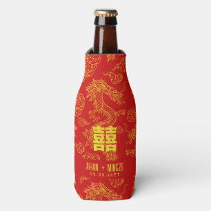 Enfriador De Botellas Dragón y Fénix   Doble felicidad
