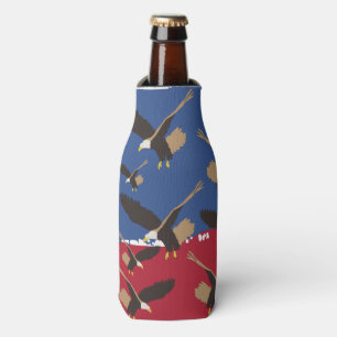 Enfriador De Botellas Eagle Bird USA Bandera Patriótica Americana