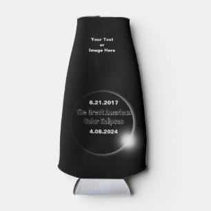 Enfriador De Botellas Eclipse solar con doble fecha 2024 & 2017