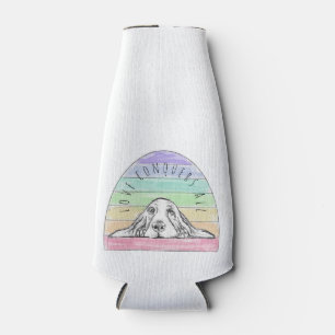 Enfriador De Botellas el amor conquista todo perro arcoíris basset hound