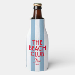 Enfriador De Botellas El Beach Club Francés Red Blue Cabana Stripe