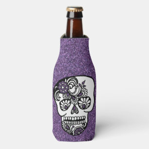 Enfriador De Botellas El Día de Halloween de la Calavera del Azúcar en e
