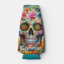 Enfriador De Botellas El Día de la Calavera del Azúcar Personalizado de 