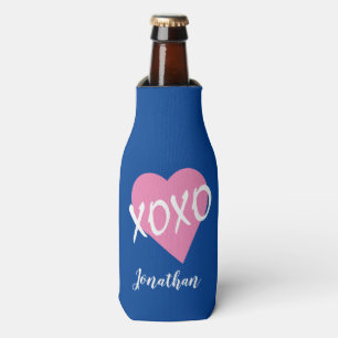 Enfriador De Botellas El día de San Valentín Besos de Corazón Rosa Abraz