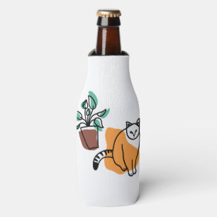 Enfriador De Botellas El gato y la planta