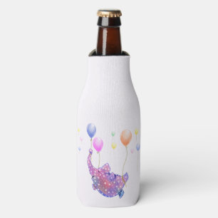 Enfriador De Botellas Elefante estrella volando con globos de colores di
